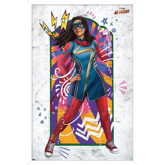 Marvel Ms. Marvel - Window Wall Poster, 22.375" x 34" Framed