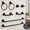 Matte Black, variant on 4 Piece Bathroom Hardware Set - Adjustable Towel Bar, Towel Ring, Toilet Paper Holder, Towel Robe Hook - Wall Mounted Oil Rubbed Bronze Bathroom Accessories