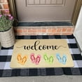 thumbnail image 5 of Summer Door Mat,Colorful Flip Flops Indoor Outdoor Non-Slip Summer Doormat,Entryway Front Porch Summer Welcome Door Mats for Entrance Decor 30" x 17", 5 of 6