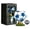 Blue, variant on Soccer Ball Shaped Rotating Drinking Glass Cup, 300ml Capacity, Clear with Black and White Design, Gold Base,Mugs,10Oz Beer Glass for Soccer Lover
