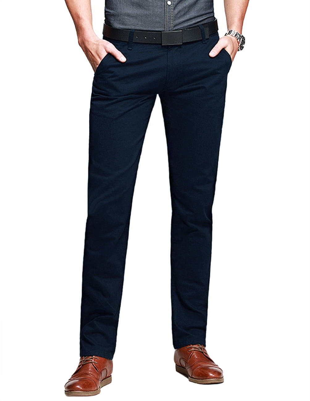 Matchstick Men's Slim-Fit Flat Front 
