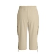 thumbnail image 7 of LNWUY Women's Cargo Capris Hiking Pants Lightweight Quick Dry Outdoor Athletic Travel Casual Loose Comfy Pockets Pants Beige XXL, 7 of 7