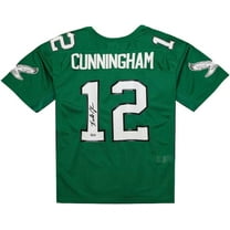 Randall Cunningham Philadelphia Eagles Autographed Officially Licensed Green Football Jersey - Beckett Authenticated