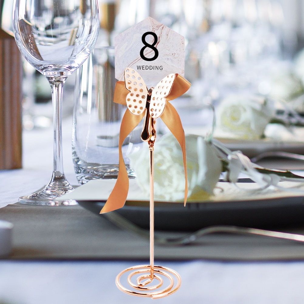Butterfly Place Card Holders Wedding Restaurants Table Memo Number Name Clip 