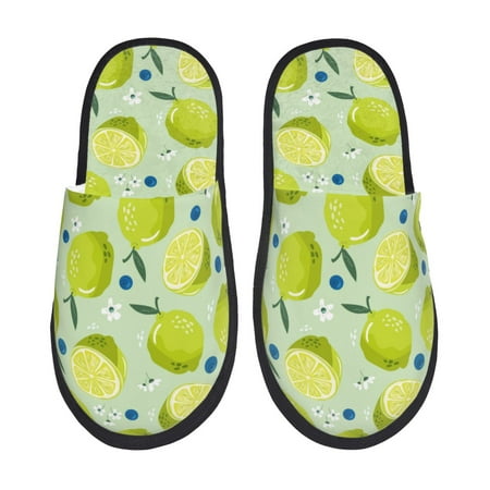 

Slippers for Women Men Cute Lemon Flowers Blueberry Warm Womens Mens House Shoes Bedroom Slippers Fuzzy Memory Foam Slippers Winter House Indoor Shoes Aesthetic Dorm Slippers