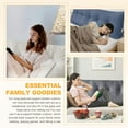 thumbnail image 6 of Large Triangular Headboard Wedge Pillow Soft and Supportive Headboard Backrest Positioning Support Bolster Cushion, Bed Wedge Pillow with Removable Cover(Dark Gray,Full,54x8x20inch), 6 of 11