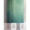 thumbnail image 6 of Teal Green Starry Night Sheer Curtains 72 Inch Length 2 Panels Set, Modern Vintage Scenery Voile Window Treatment Rod Pocket Curtains Sheers Drapes for Bedroom/Living Room/Kitchen 52"x72"x2, 6 of 7