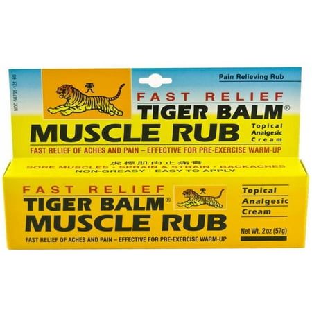 Rub 2 Ounce Cream - Tiger Balm Muscle Rub Topical Analgesic Cream, 2 OZ