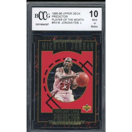 1995-96 Upper Deck Predictor Player Month #R3 Michael Jordan BGS BCCG 10 Mint 