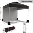 thumbnail image 5 of Ataucjin 10x10 Ft Pop Up Canopy Tent, Portable Commercial Canopy with Vented Top Roller Bag,1 Removable Sidewall, 4 Sandbags, 4 Ropes and 8 Tent Stakes, Easy Outdoor Sun Shade for Events, Parties, 5 of 7