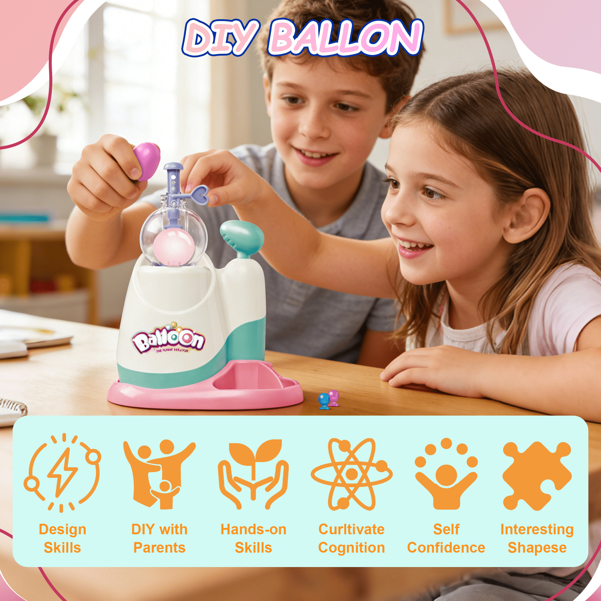 ZSUCC Animal Magic Balloon Craft Kits for Kids, 195Pcs DIY Balloon Animal Kit Toys with Pump, Arts & Crafts for 3-12 Year Boys and Girls, DIY Creative Activity Birthday Gifts Ages 3+