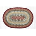 thumbnail image 2 of Capitol Importing 07-417 5 x 8 ft. Jute Oval Braided Rug - Thistle Green & Country Red, 2 of 2