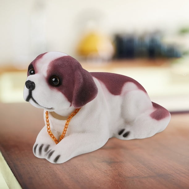 Muñeco de coche creativo muñeco de perro con cabeza móvil realista Husky Beagle cachorro que asiente con la cabeza