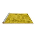 thumbnail image 2 of Ahgly Company Machine Washable Indoor Rectangle Patchwork Yellow Transitional Area Rugs, 7' x 9', 2 of 4