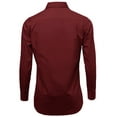 thumbnail image 4 of Men's Classic Fit Long Sleeve Wrinkle Resistant Button Down Premium Dress Shirt (Burgundy,2XL), 4 of 4