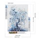 thumbnail image 2 of Pintura de diamante 5D DIY, kit de árbol de flores con taladro redondo completo, decoración del hogar, 40x50cm, azul, 2 of 9