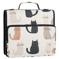 thumbnail image 5 of FORMRS Zipper Binder with Shoulder Strap 2-inch Ring 500 Sheet Capacity File Bag, Cute Cartoon Cats, 5 of 5