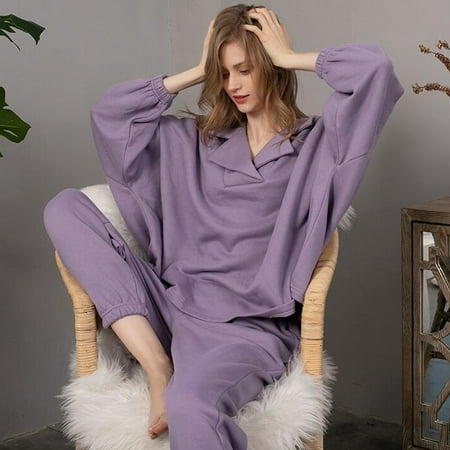 

Njoeus Women s Fleece Pajama Keep Warm Nightgown Thickening Home Service Home Clothes