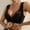Black, variant on V Neck Front Closure Bras for Women Wireless Full Coverage Mastectomy Bralettes Comfortable Seamless Everyday Bra Large Size Gathering Front Buckle Fixed Cup Lace Vest Style Bra Underwear B L