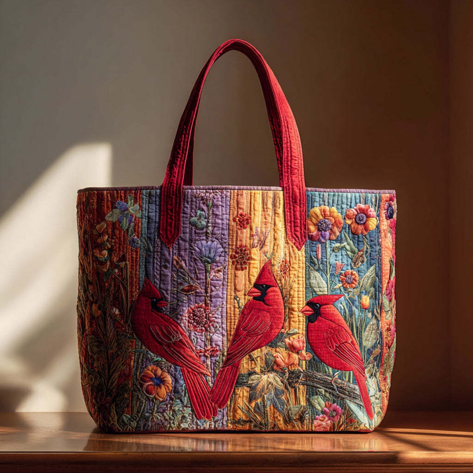 Dwellin Quilted Tote Bag for Women Large Beach Shoulder Purse Handbag Floral Print Top Handle Satchel for Travel Work B-A 16*14"