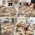 thumbnail image 5 of 5'x7' Area Rugs, Vintage Cactus Indoor Outdoor Area Rug for Living Room Bedroom, Farmhouse Retro Brown Summer Botanical Washable Bathroom Rugs Kitchen Floor Carpet Mats Home Decor Aesthetic, 5 of 8