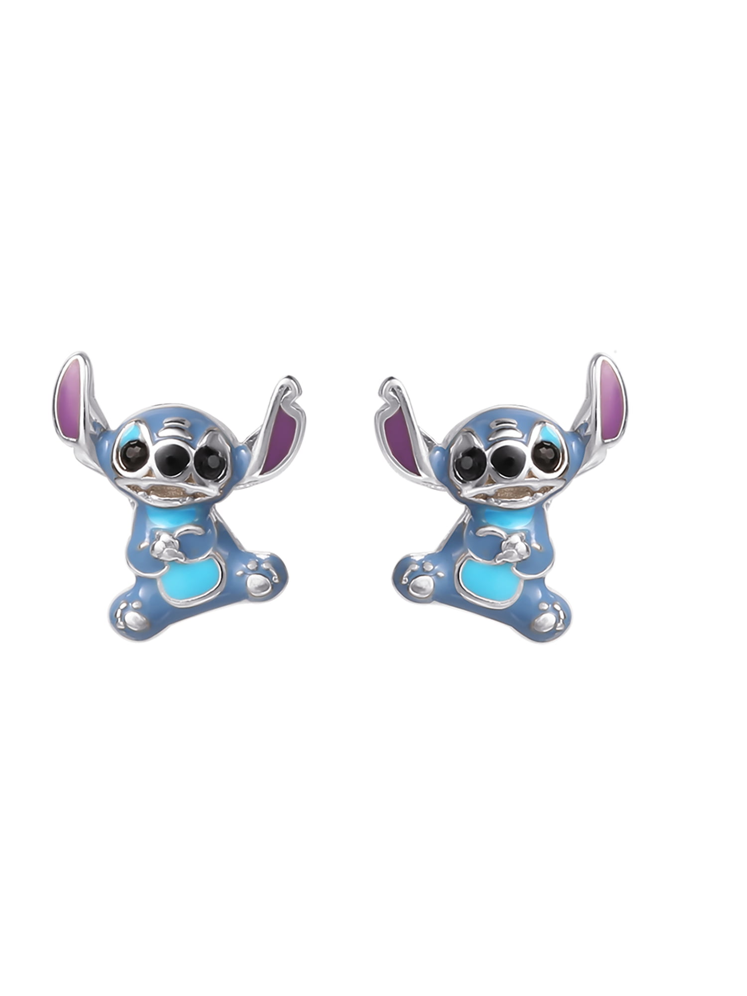 Disney Women’s Sterling Silver Stitch Stud Earrings