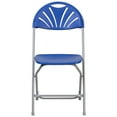 thumbnail image 2 of Flash Furniture 8 Pk. HERCULES Series 800 lb. Capacity Blue Plastic Fan Back Folding Chair, 2 of 5