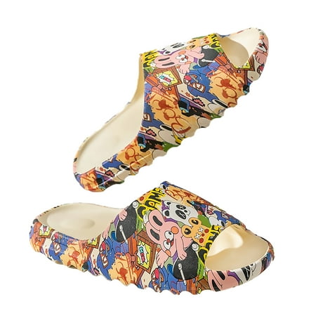 

Sesame Street Slides Men Women Cloud Cushion Slides EVA Pillow Slippers Cute Slides Non-Slip Shower Shoes Sandals 40-41
