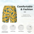 thumbnail image 3 of Rocae Shark Print for Men's Swim Trunks Quick Dry With Two Side Pockets and One Lined Patch PocketMedium, 3 of 9