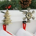 thumbnail image 3 of Haute Decor MantleClip Stocking Holder with Holiday Icons, Brass (4 Pack), 3 of 6