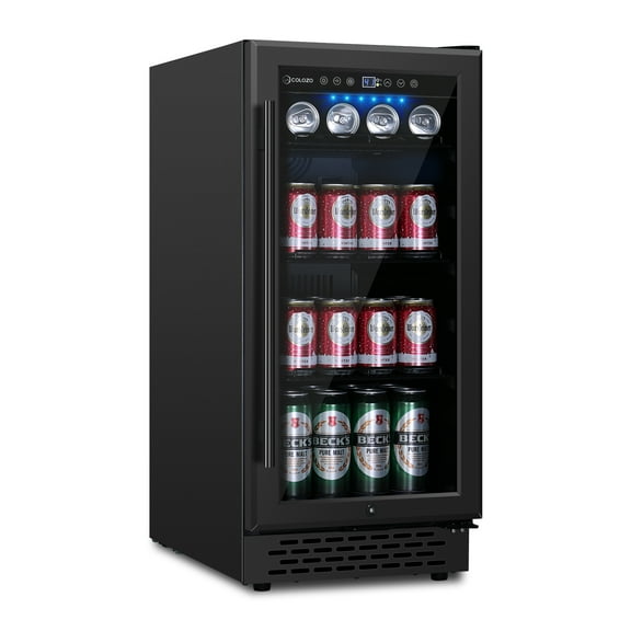 COLOZO 15 inch Beverage Refrigerator,Freestanding Beverage Fridge Cooler for Home Bar