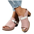 thumbnail image 1 of Mules à Bout Ouvert pour Femmes, Sandales Habillées à Enfiler, Mode, Plateforme, Talons Hauts Épais, Sabots d'Été, 1 of 6
