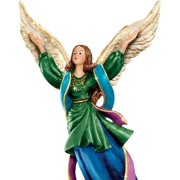 The Bradford Exchange Glory to God in The Highest Nativity Angel Figurine Issue #5 Hand-Sculpted 3D Artwork and Exquisite Hand-Painted Details Renaissance-Inspired Design by T-Kinkade 6-inches
