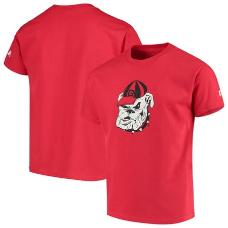 Georgia Bulldogs Russell Youth Oversized Graphic Crew Neck T-Shirt - Red