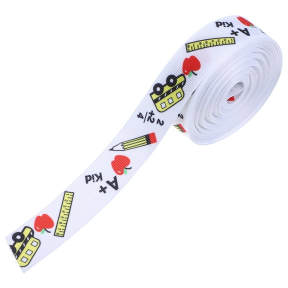 WORGEOUS 1 Roll Crafts DIY Ribbon Back to School Theme Colorful Ribbon Wrapping Ribbon