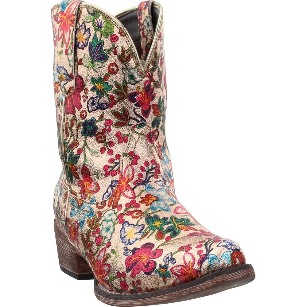 Roper Roper Ingrid Floral Snip Toe Womens Western Cowboy Boots Ankle