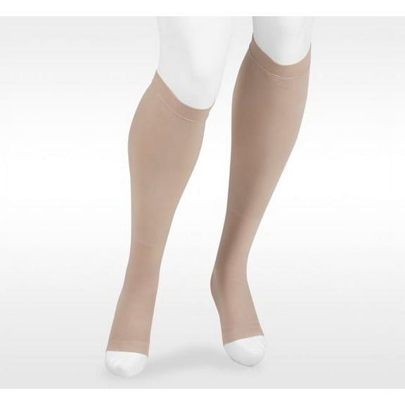 Juzo 6091 Dual Stretch Open Toe Knee Highs - 20-30 mmHg Reg Beige IV