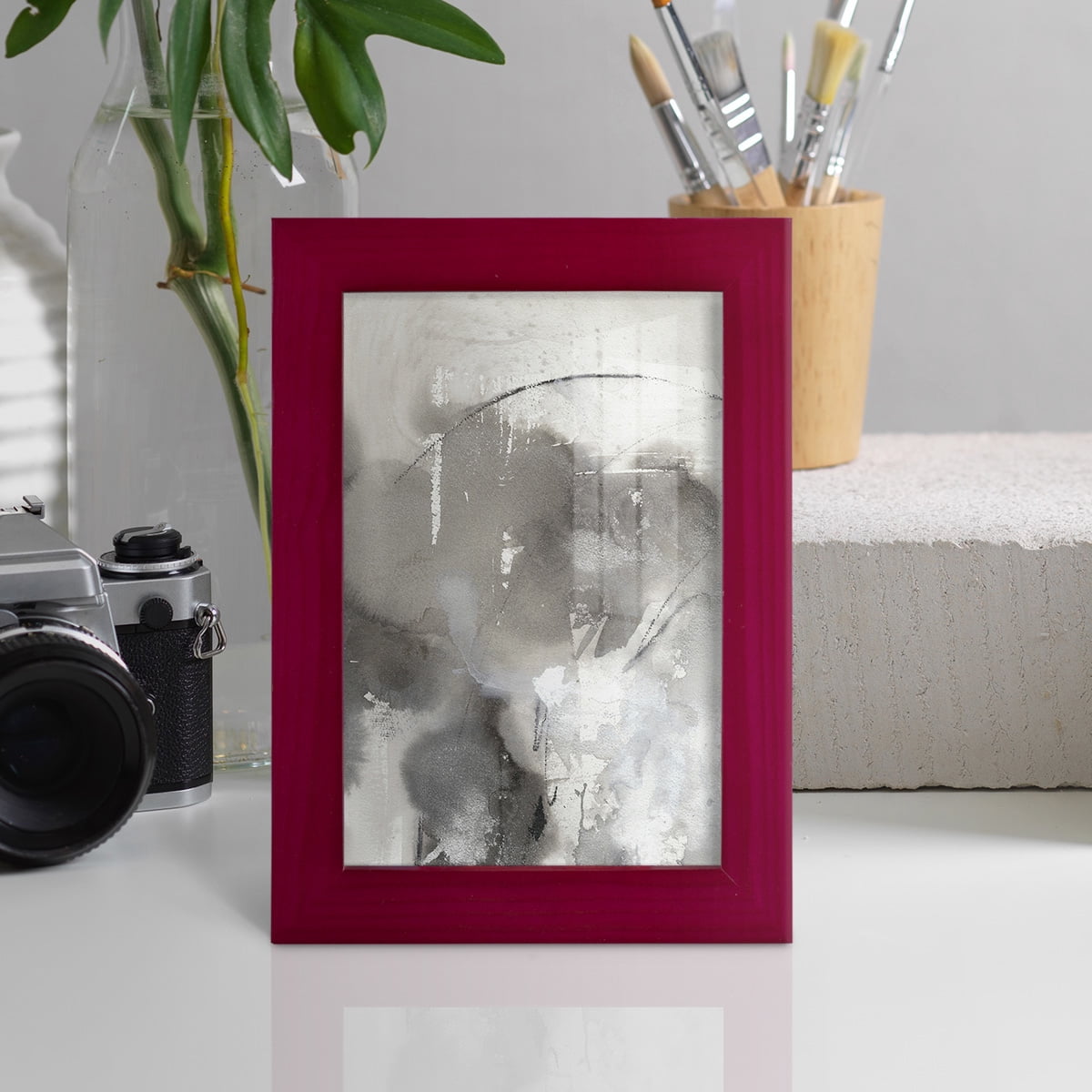 Mystical Objects I - Framed Print w/glass - Cherry Red