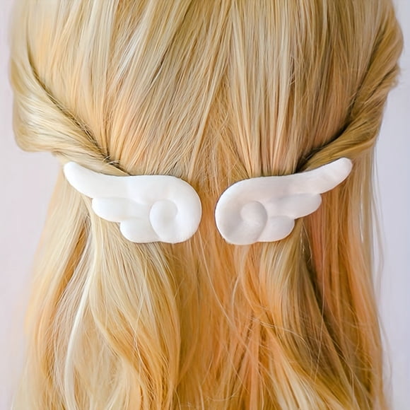 4pcs Angel Wings Hairpin Kawaii White pink fashion hair accessories for anime cosplay girls