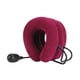 thumbnail image 1 of Camilla de cuello inflable de 3 capas, tractor suave para viajes de oficina y personas mayores. Rosa roja, 1 of 9