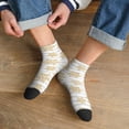 thumbnail image 3 of Rocae Gold Snowflake for Premium Adult Socks,Comfortable, Breathable, and Durable Socks, Perfect for Everyday Wear, 3 of 7