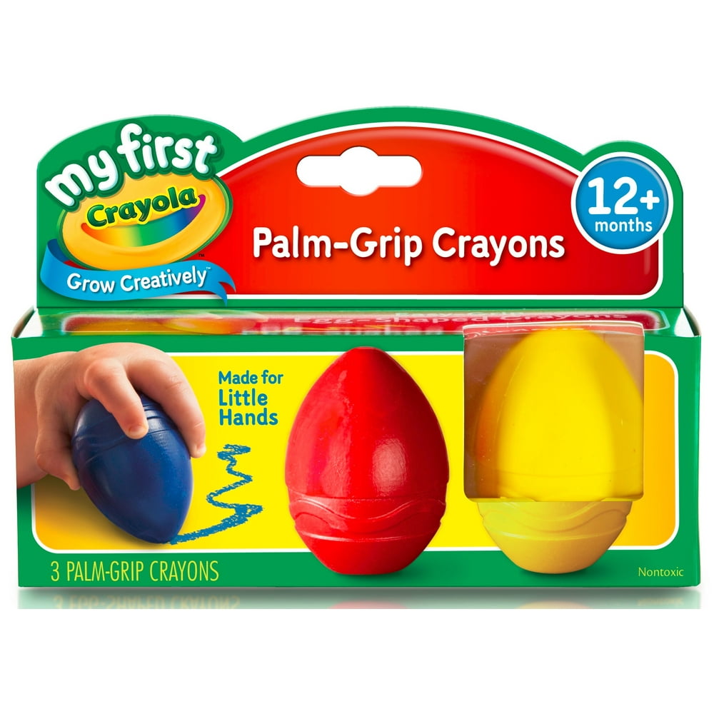 Crayola My First Crayola Palm Grip Crayons, 3 Count