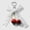 C, variant on Fashionable Bow Knot Cherry Keychain with Leopard Print Faux Pearl Bow Keyring Women Versatile Bags Decoration Accessories