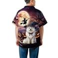 thumbnail image 5 of Spooky Halloween Night Witch Samoyed Glowing Pumpkins Hawaiian Shirt Breathable Summer Unisex Merch Siberian Sammy Dog Lover - 12015, 5 of 6