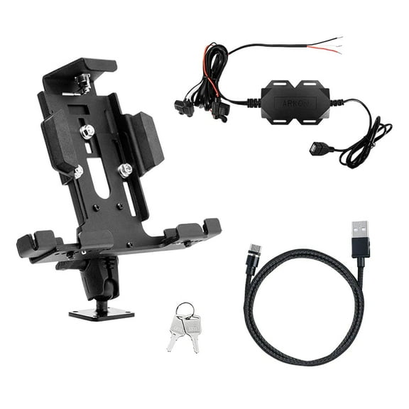 Arkon TAB42AMPSMC Powered Locking Tablet Mount with Magnetic USB-C Charge Cable for Commercial and Enterprise