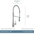 thumbnail image 2 of Moen 5925BLS Sleek Single Handle Pull Down Kitchen Faucet in Black Stainless Steel, 2 of 8