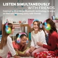 thumbnail image 5 of Brookstone 4 in 1 Silent Disco Headphones, Multi Color LED Lights, Bluetooth 5.0, Up to 10 Hours of Playtime, 4 Pack, 5 of 6