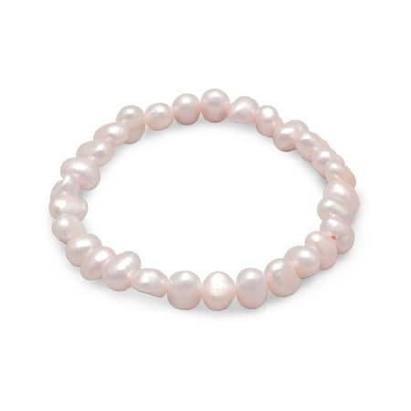 - Dyed Pink Cultured Freshwater Pearl Stretch Bracelet