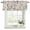 Navy blue, orange, linen, variant on 2 Pack Valances for Window, Grey Brown Botanical Short Curtains for Kitchen Bedroom Living Room, Rustic Country Spring Floral Summer Leaf Rod Pocket Small Window Treatment Valance Drapes 42 x 18 Inch