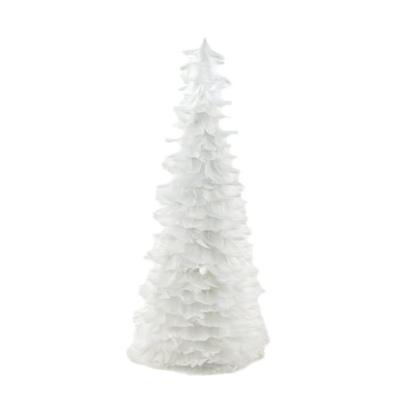 Natural Festive Feather christmas Tree - 24 White Farmhouse or Fall Decor